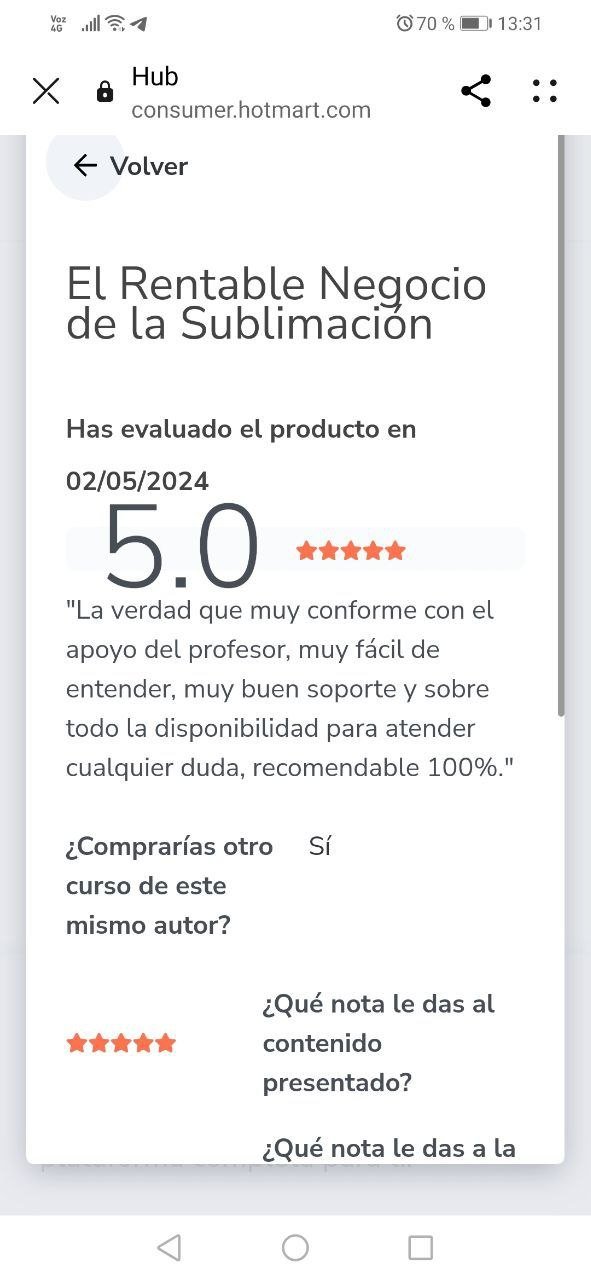Testimonio curso sublimación 7