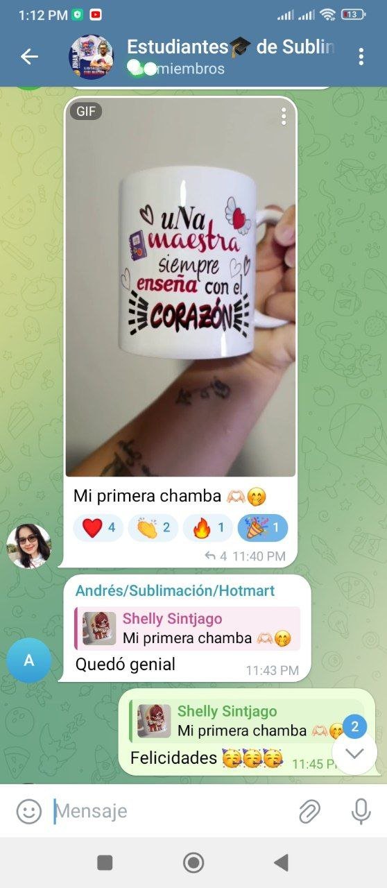 Testimonio curso sublimación 6