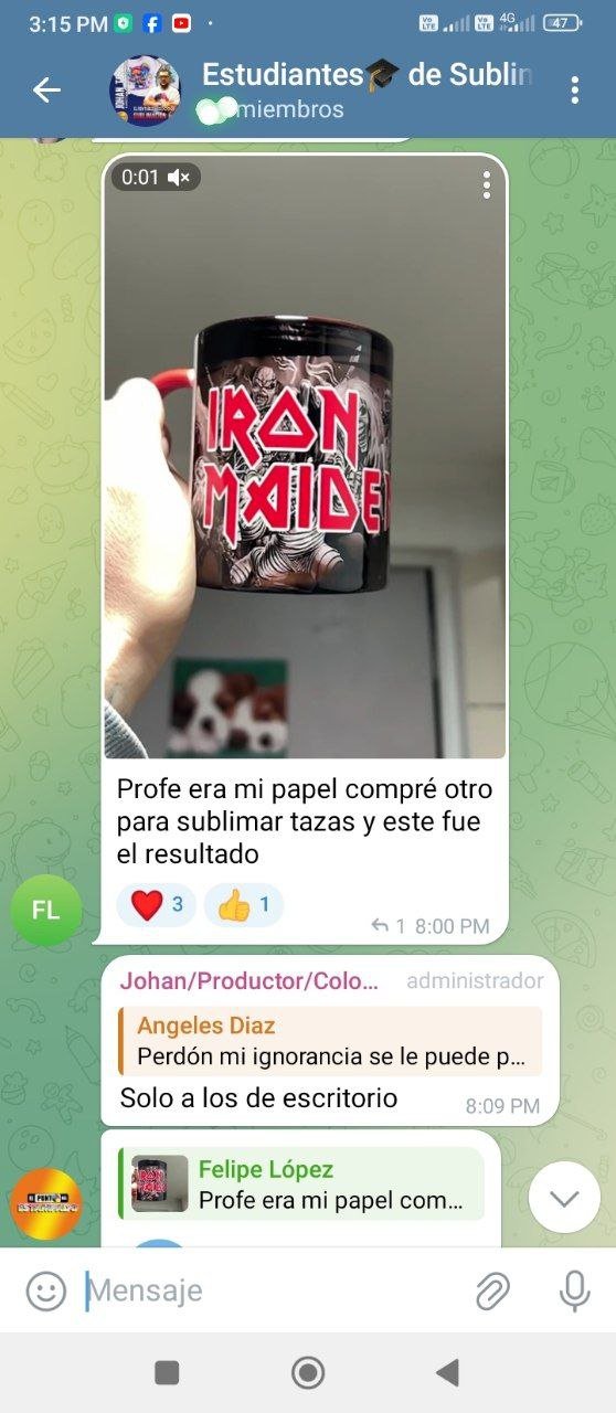 Testimonio curso sublimación 4