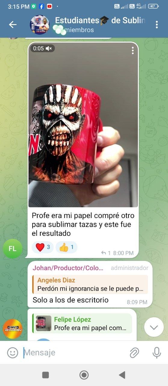 Testimonio curso sublimación 5